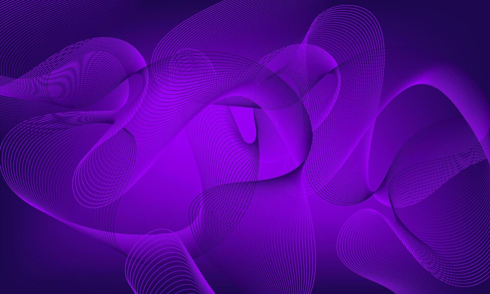 Dynamic Purple Abstract Line Waves on Dark Background vector