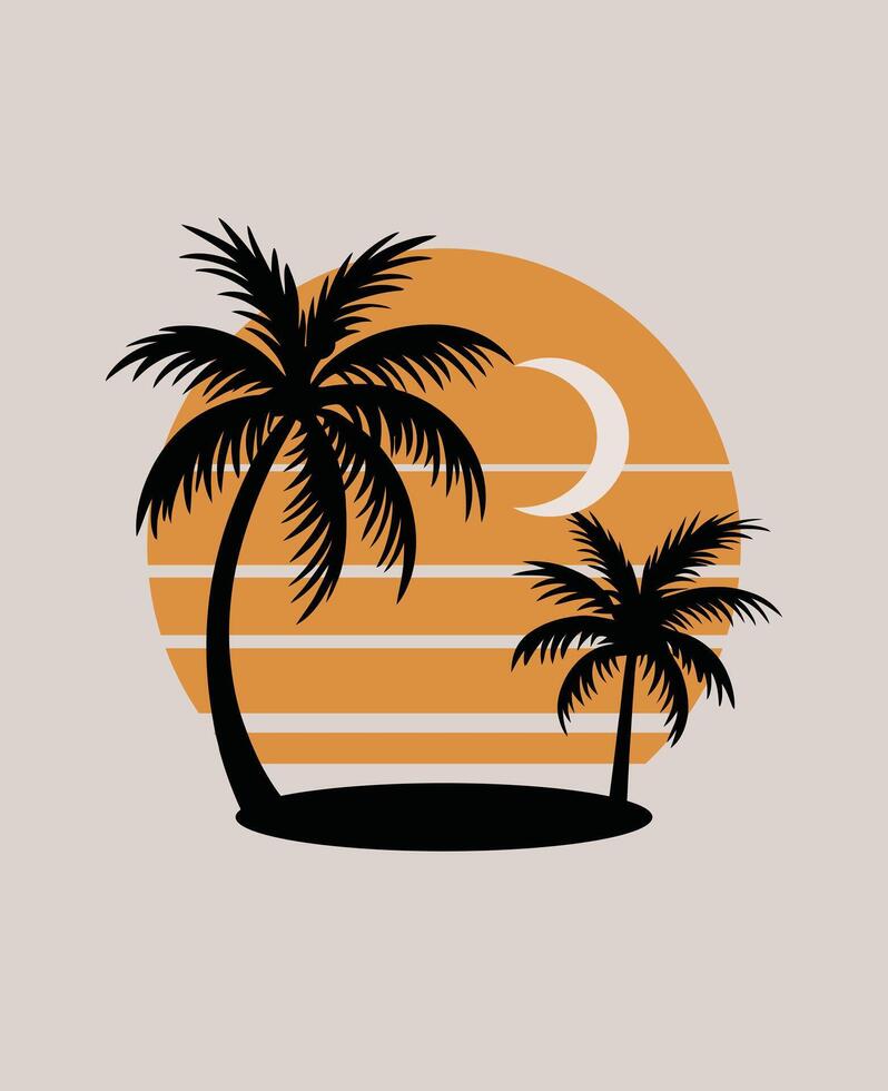 Summer emblem logo vector