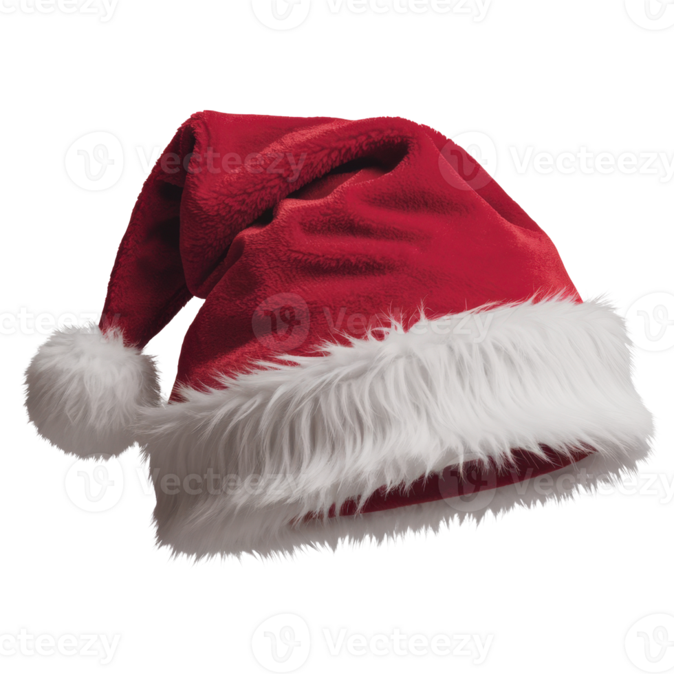 Festive headwear for a jolly celebration the classic red and white cap isolated on transparent background png