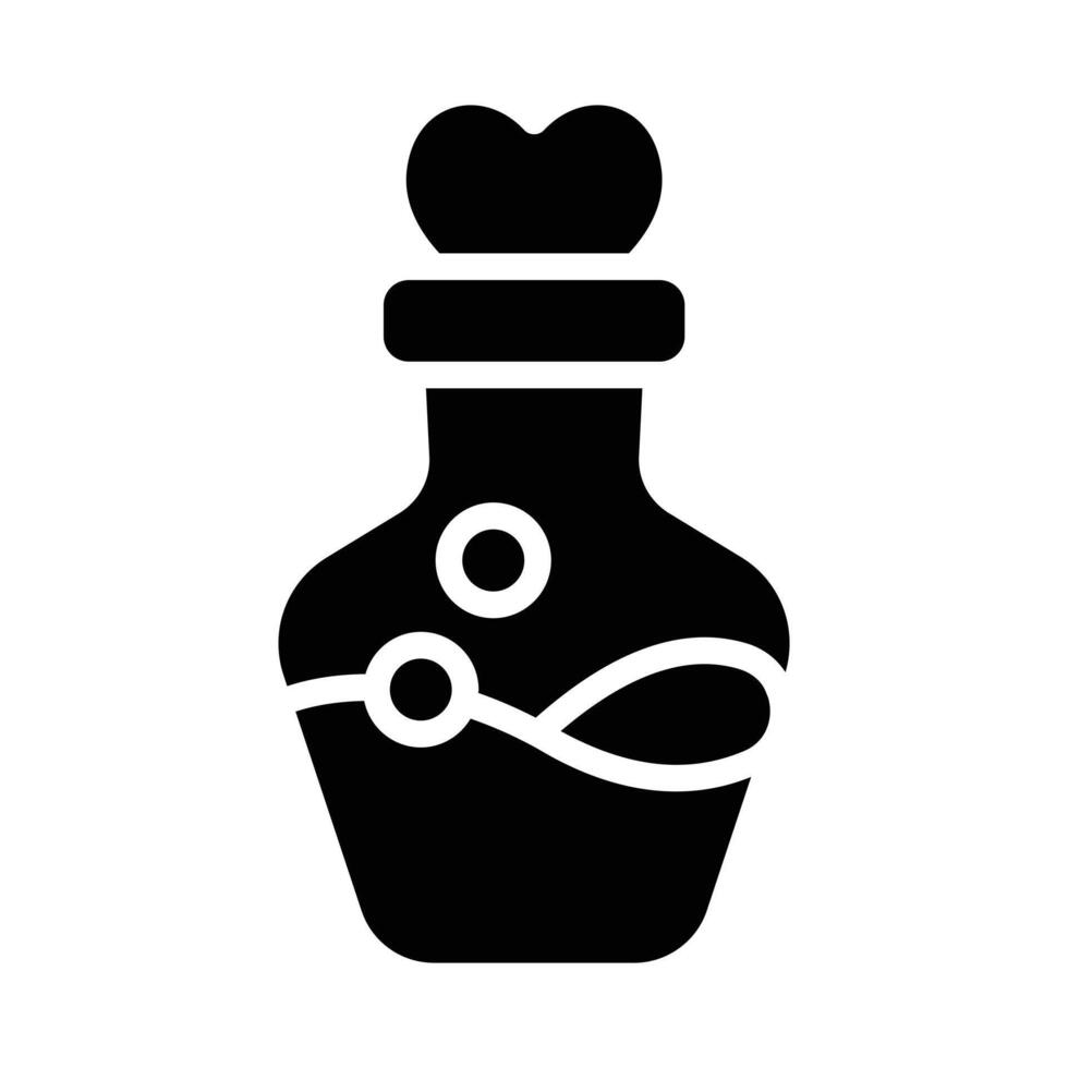 Simple Love Potion glyph icon. The icon can be used for websites, print templates, presentation templates, illustrations, etc vector