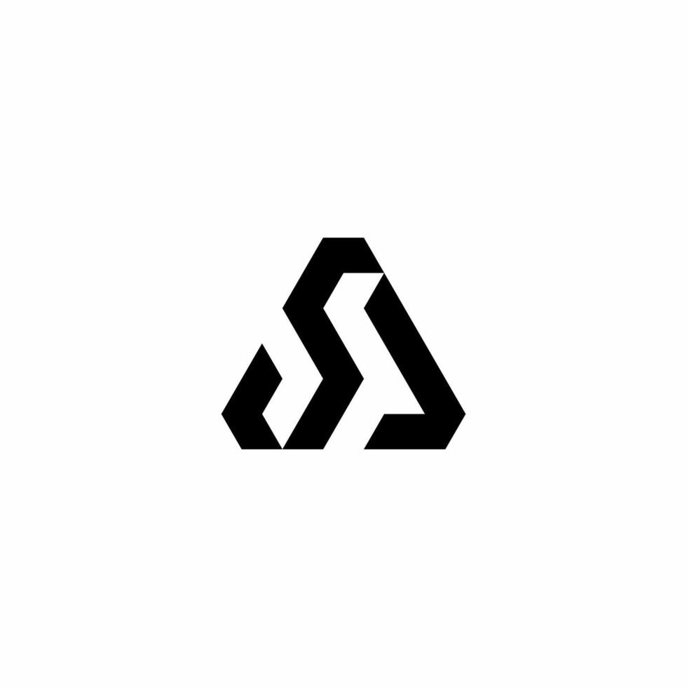 Monogram logo with initials AS. Modern, unique and sophisticated logo. This logo is suitable for use in the technology field vector