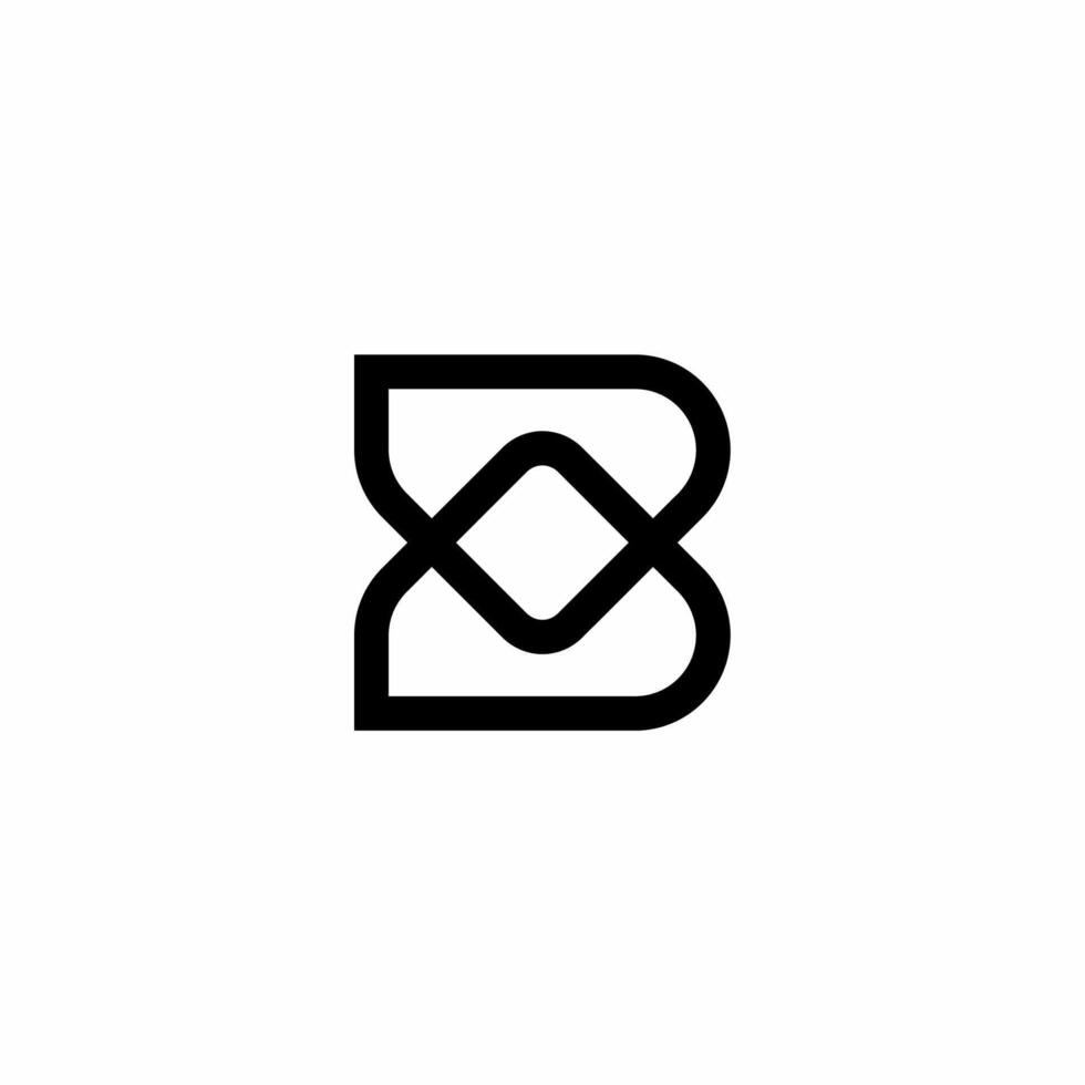 Monogram logo with initials AB. Modern, unique and elegant style logo. vector