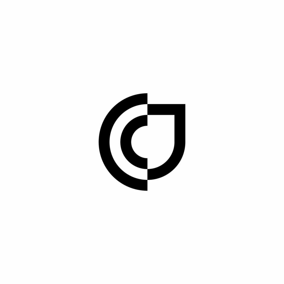 Monogram logo with initials CJ, with modern, unique, and elegant style. Suitable for use in the fields of technology business, business and consulting, accounting and finance, and others. vector