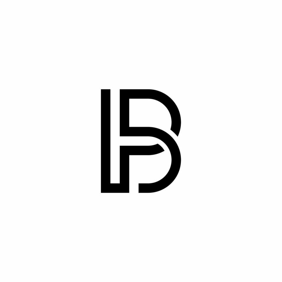 Monogram logo with initials BP. Modern, unique and sophisticated logo. This logo is suitable for use in the technology field vector