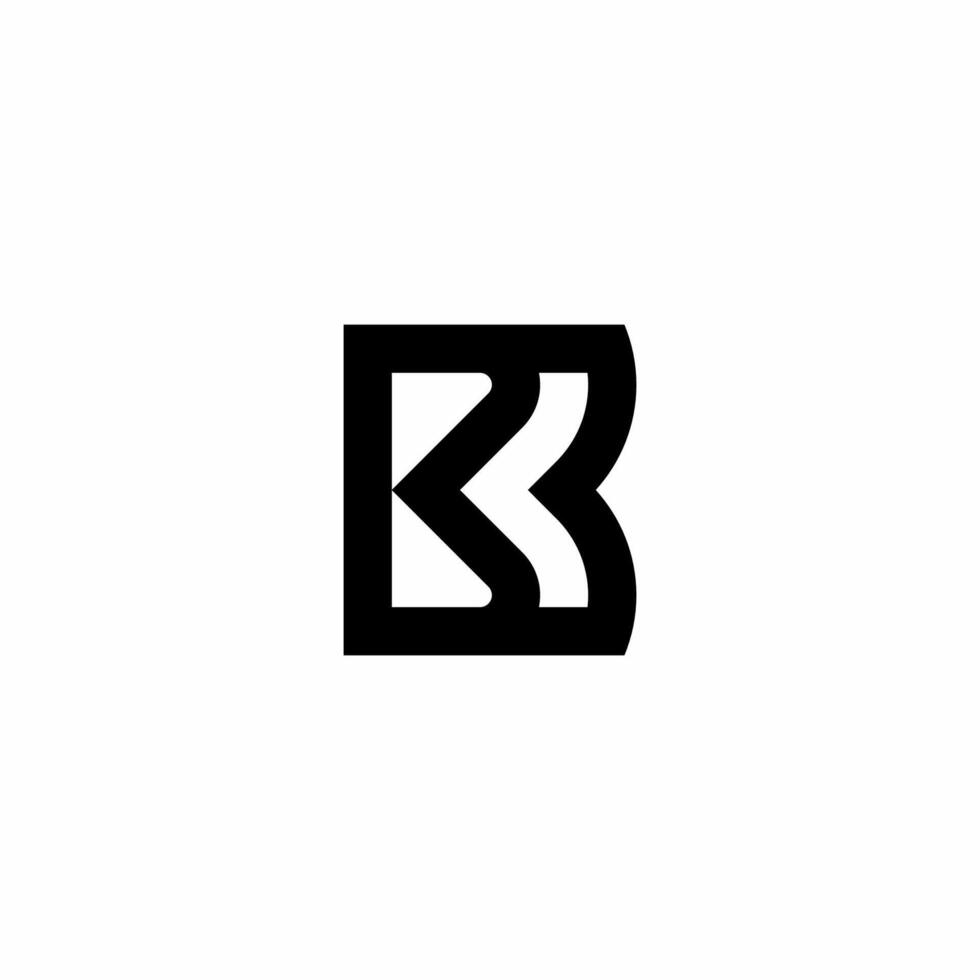Monogram logo with initials BK. Modern, unique and sophisticated logo. This logo is suitable for use in the technology business sector. vector
