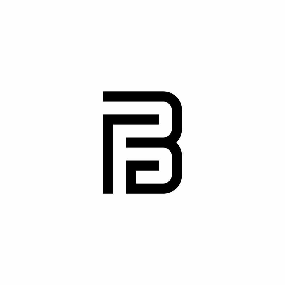 Monogram logo with initials BF. Modern, unique and sophisticated logo. This logo is suitable for use in the technology business sector. vector