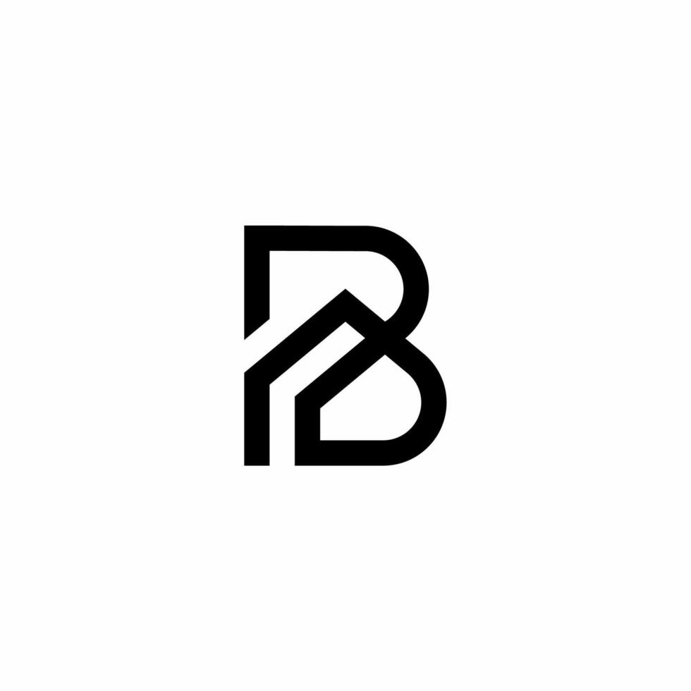 Monogram logo with initials BA. vector