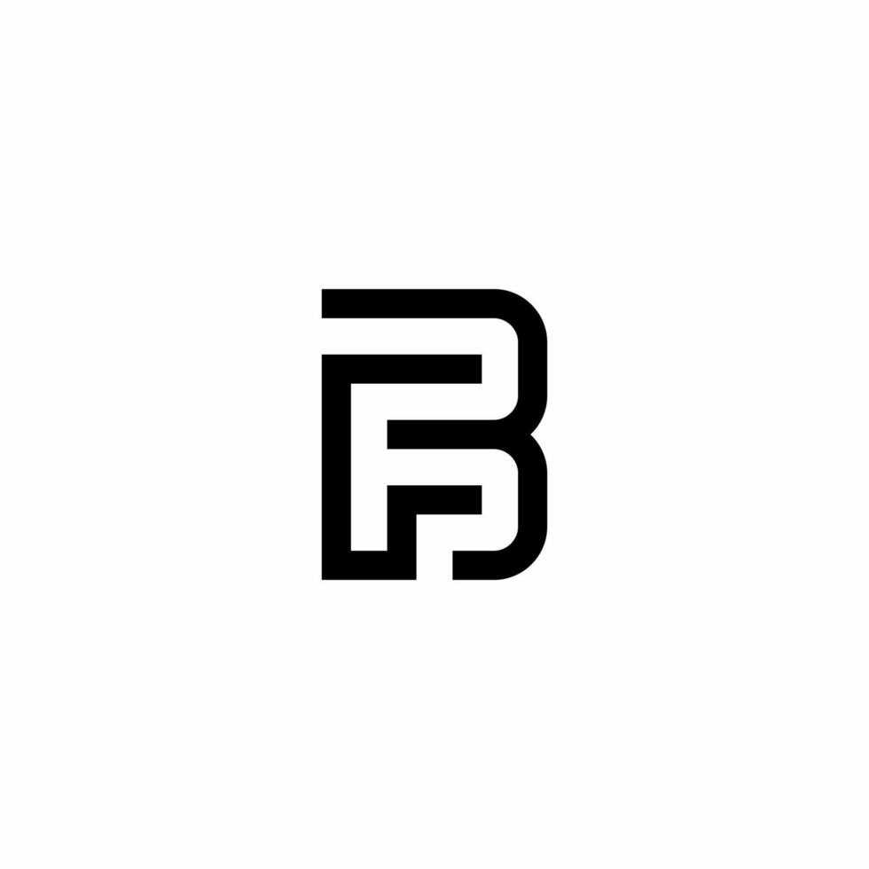 Monogram logo with initials BF. Modern, unique and sophisticated logo. vector