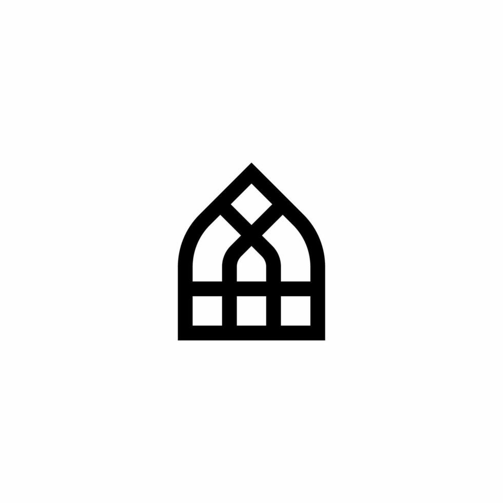 Alphabet letters Initials A home logo vector