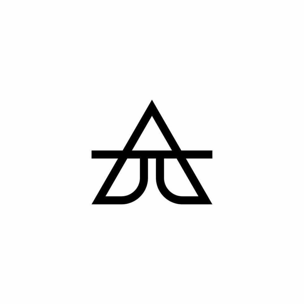 Monogram logo with initials AT. Modern, unique and sophisticated logo. vector