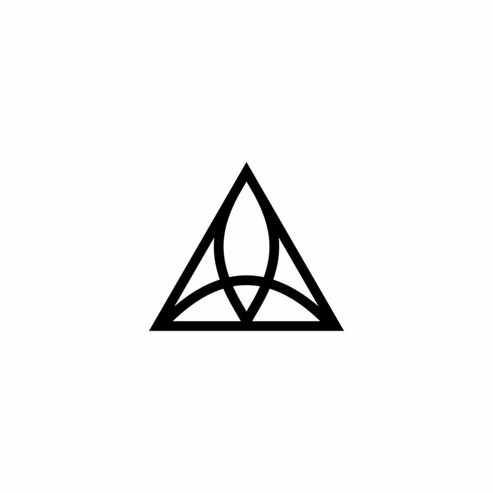 Modern, minimalist and elegant leaf symbol in the shape of the letter A. vector