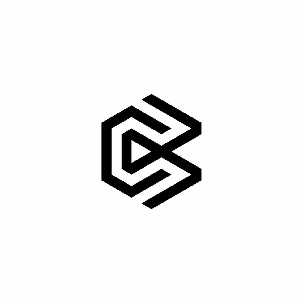 Monogram logo with initials BC. Modern, unique and sophisticated logo. This logo is suitable for use in the technology business sector. vector