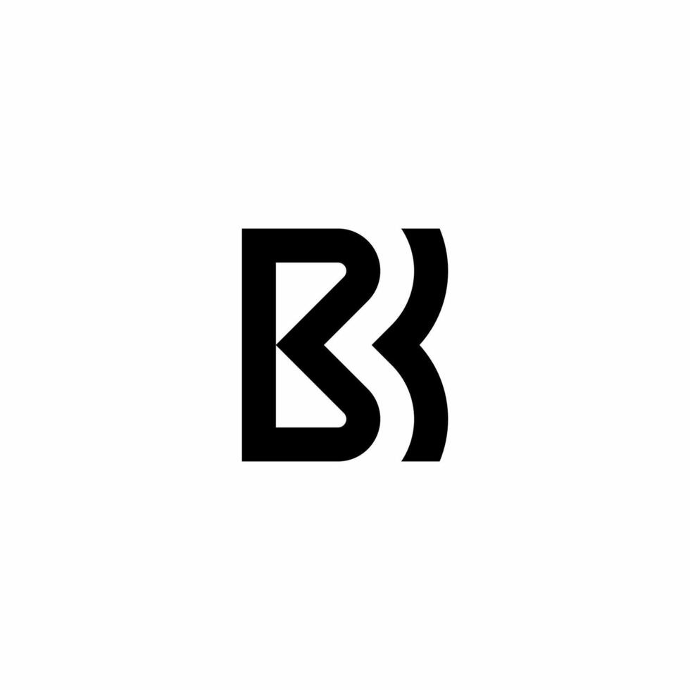 Monogram logo with initials BK. Modern, unique and sophisticated logo. vector