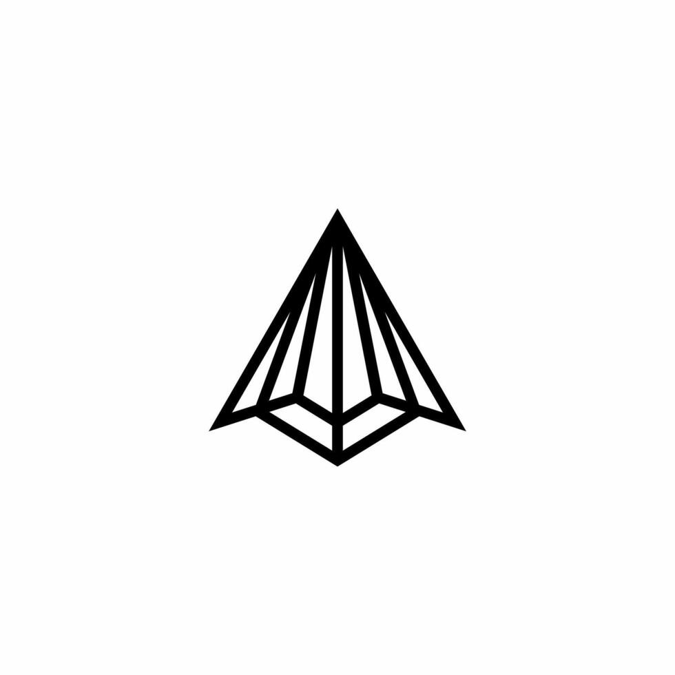 Letter A logo with paper airplane shape. Suitable for use in technology business, travel and tour, etc. vector