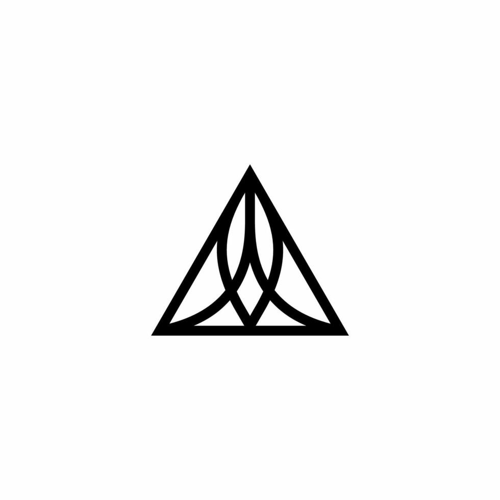 Elegant Letter A Leaf Logo vector