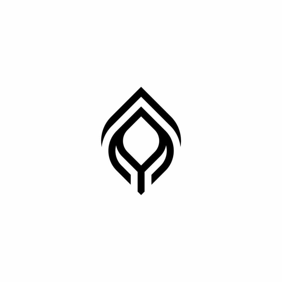 Luxury Letter A Leaf Logo vector
