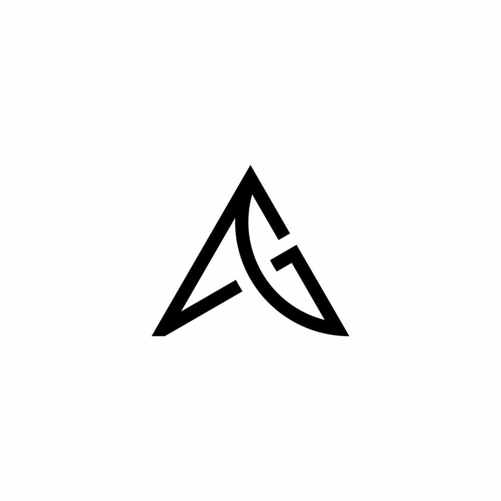 Monogram logo with initials AG. Simple, luxurious, and elegant logo. This logo is suitable for use in the beauty and fashion, apparel, jewelry, cosmetics, etc. business fields. vector