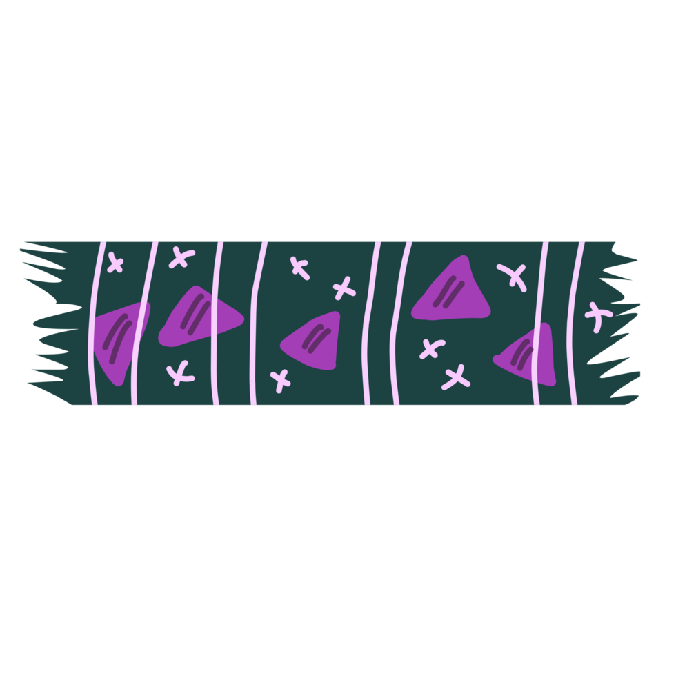 Triangle shape washi paper png