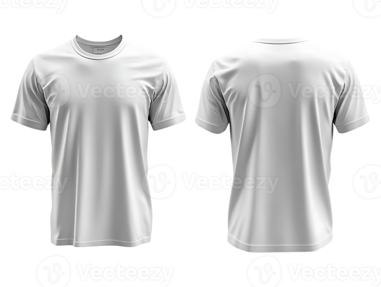 Create Custom Designs on a White T-Shirt Mockup with Transparent Background png