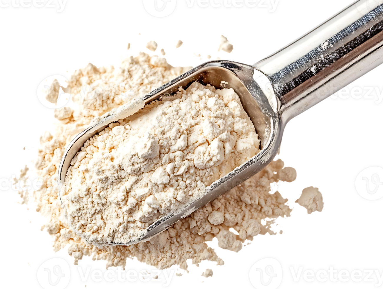 Scoop of Flour Shows Texture, Transparent Background png