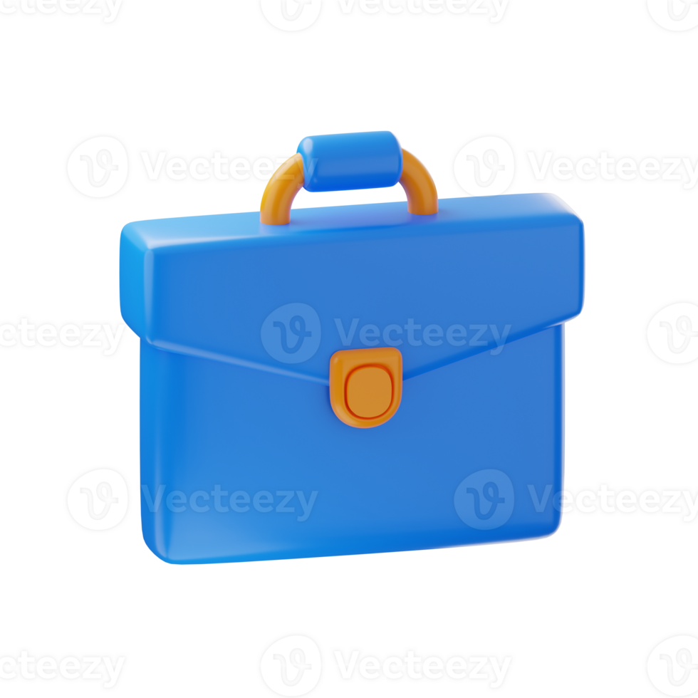 blue briefcase icon on transparent background png