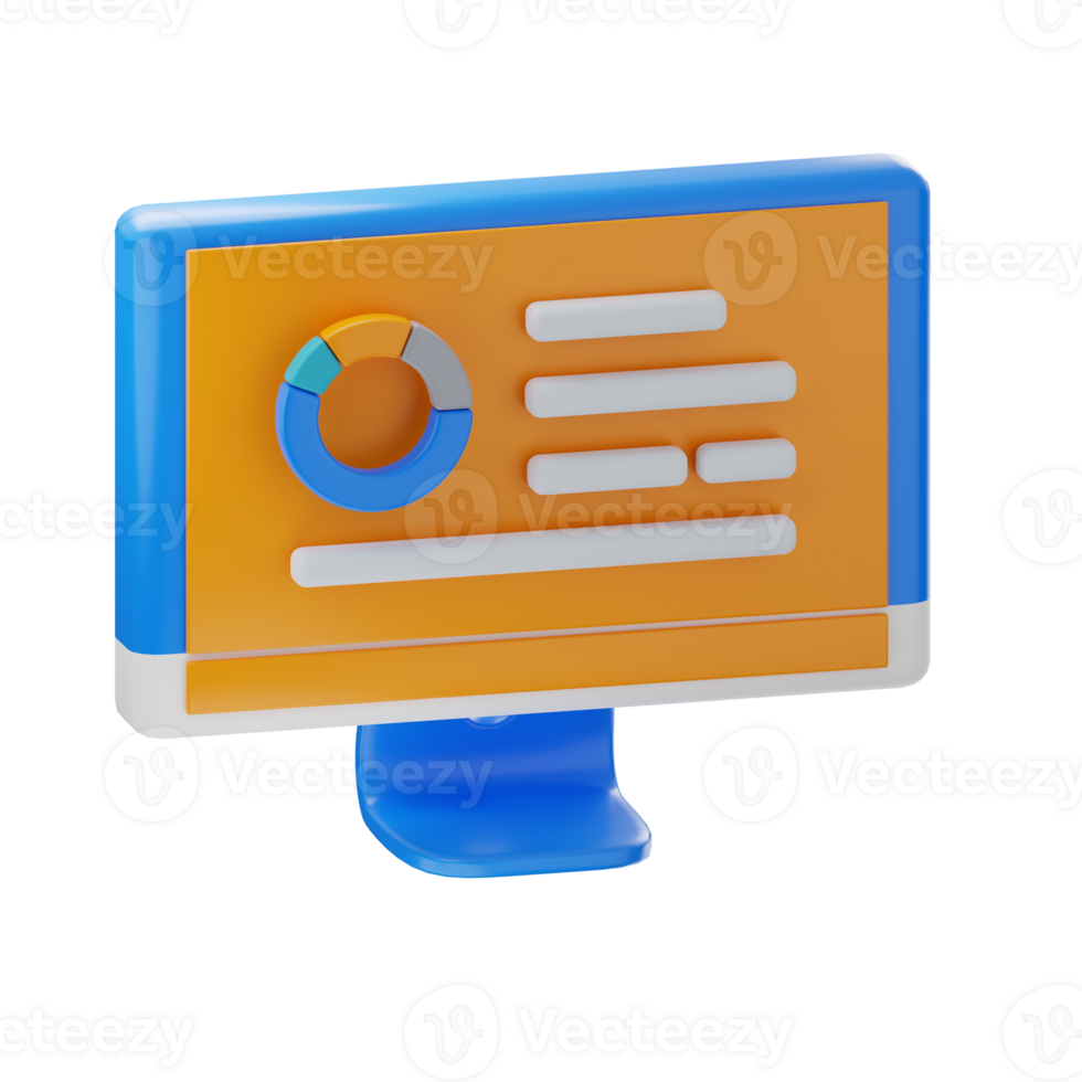 a computer monitor with a bar graph on it png