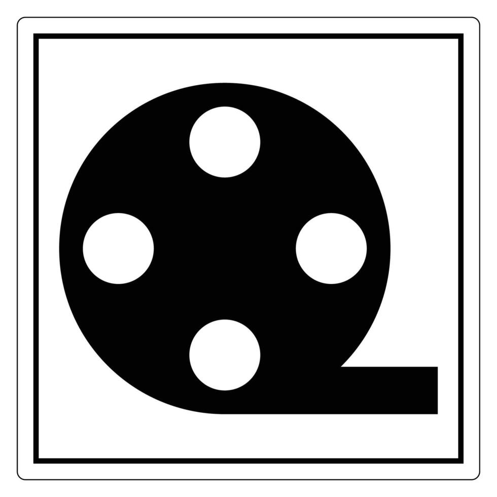 Film Icon on White Background vector
