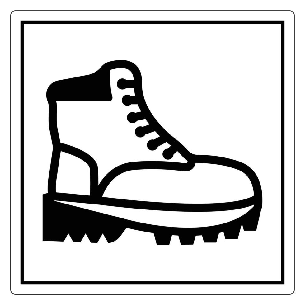 Symbol Rugged Hiking Boot Icon for Adventure Themes vector