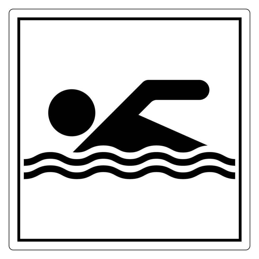 Symbol Simple Swimming Icon for Fitness and Leisure Use vector