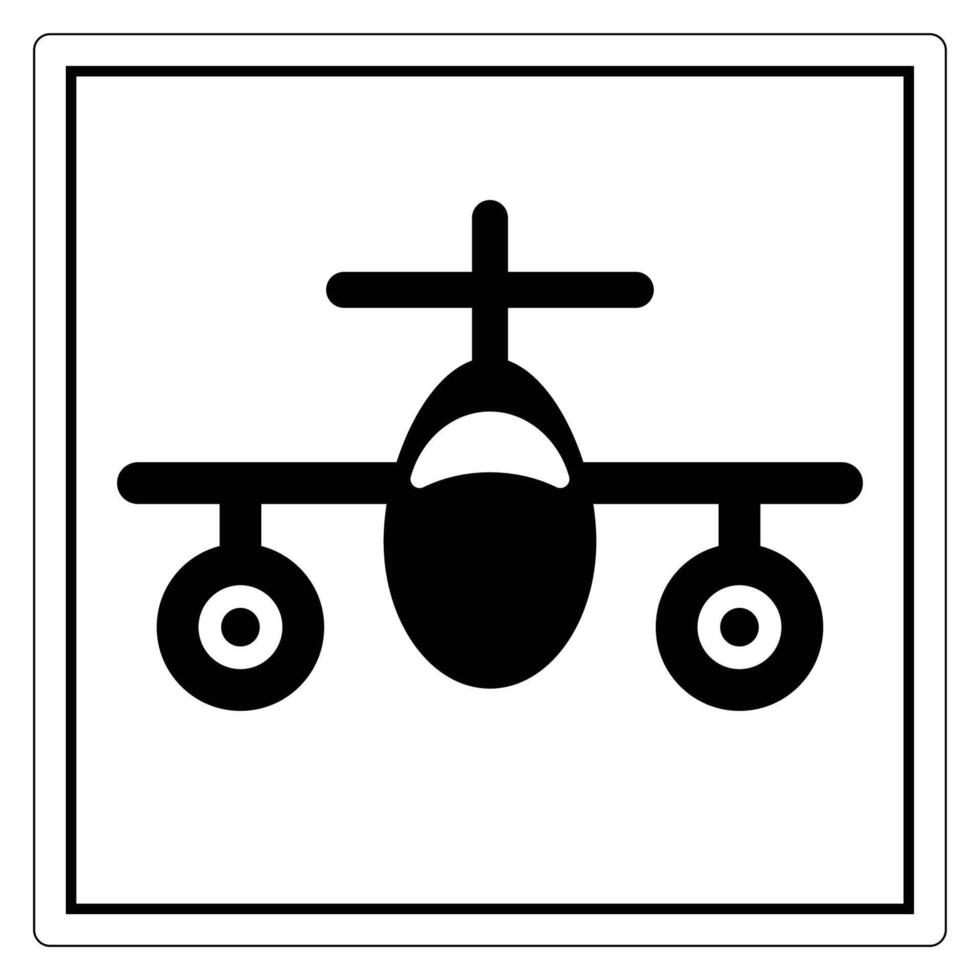 Simple Black Airplane Icon Design vector