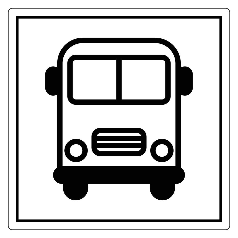 Simple Icon of a Bus vector
