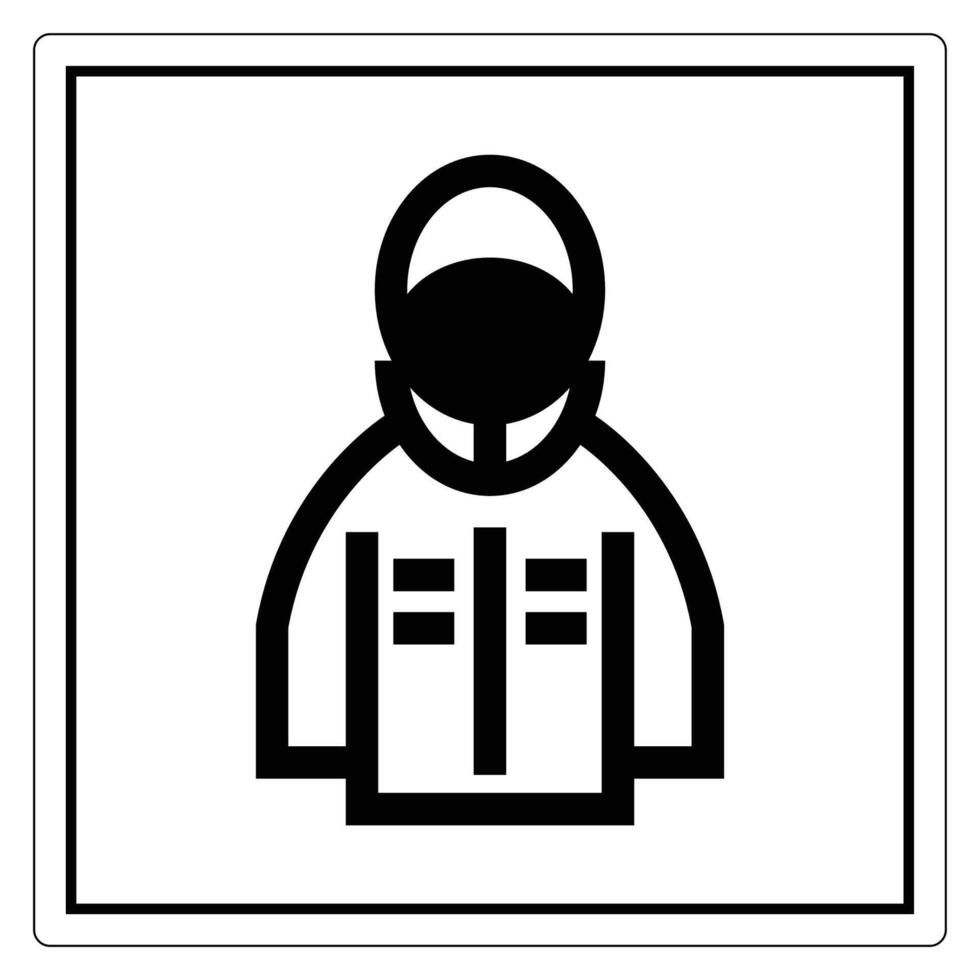 Symbol Simple Icon of Person in Protective Suit Design vector