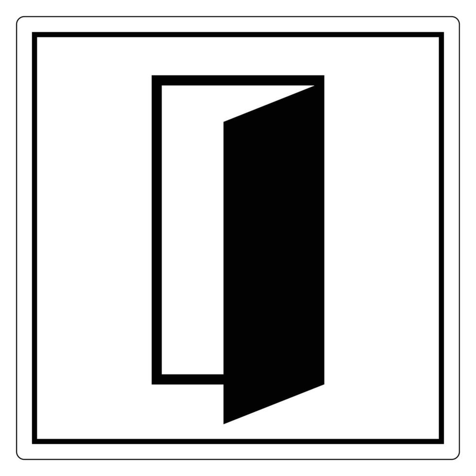 Open Door Symbol in Simple Graphic Design Style for Various Uses vector