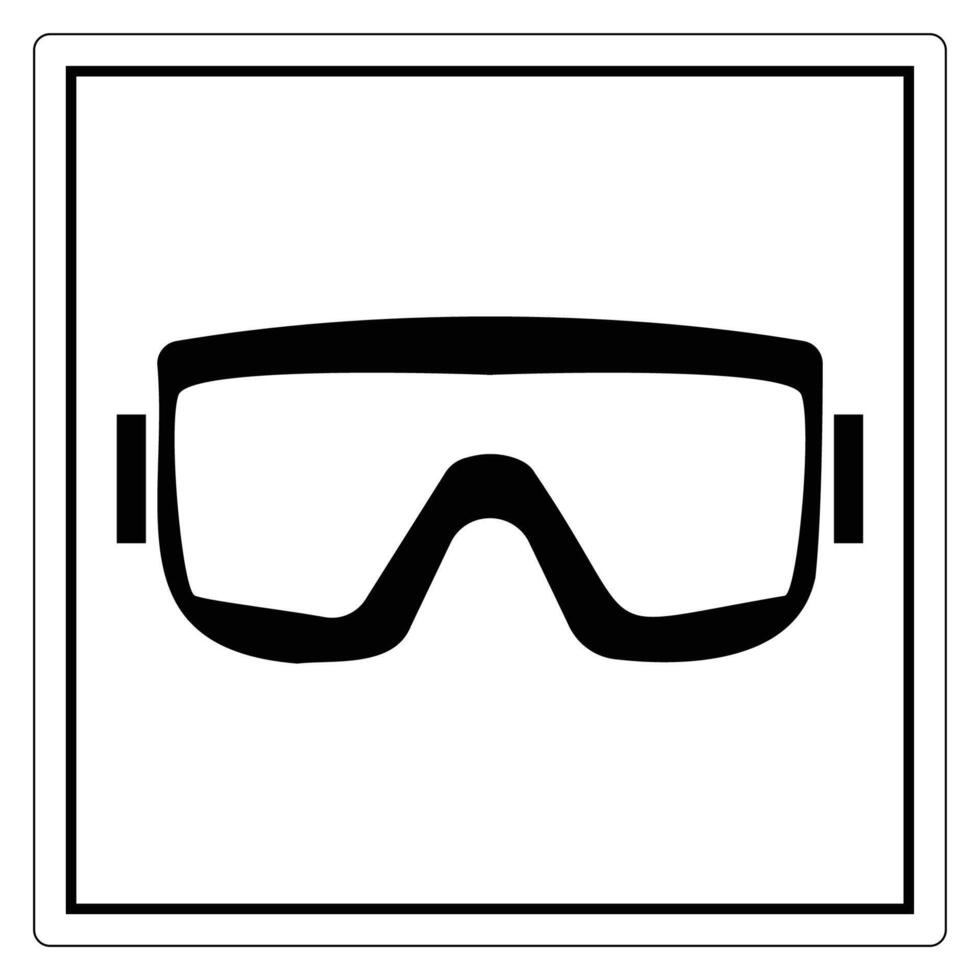 Symbol Minimalist Illustration of Protective Safety Goggles vector