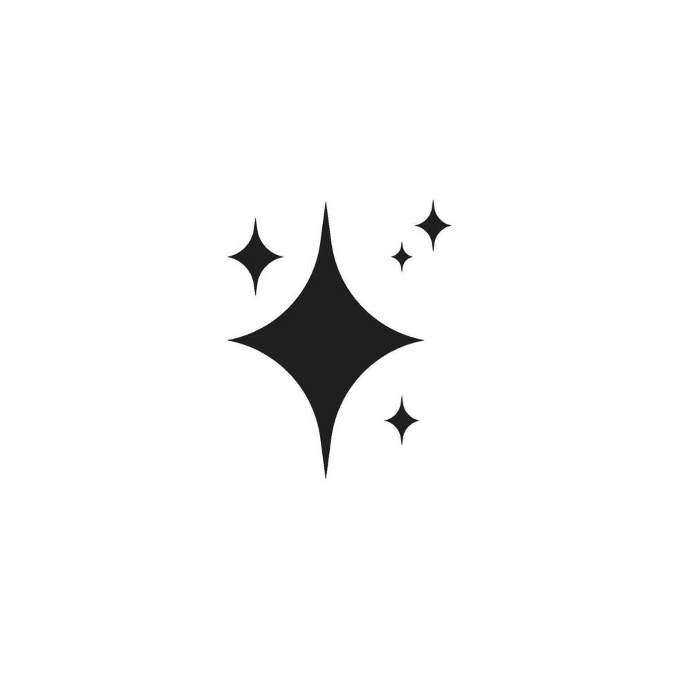 Sparkling star logo icon vector