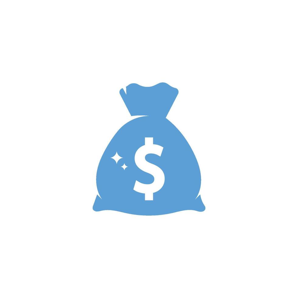 Money bag flat design vector