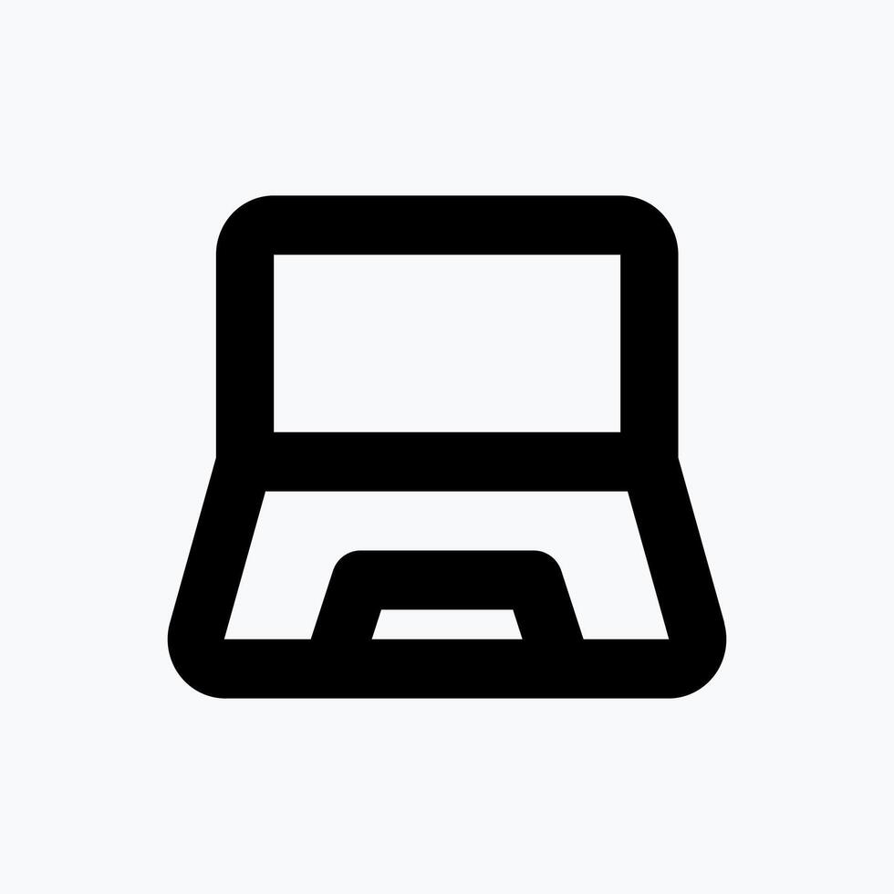 Laptop Icon. Business Icon. Perfect for website mobile app presentation and any other projects. Icon design flat style vector