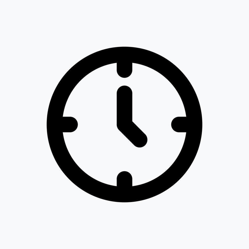Clock Icon. Business Icon. Perfect for website mobile app presentation and any other projects. Icon design flat style vector
