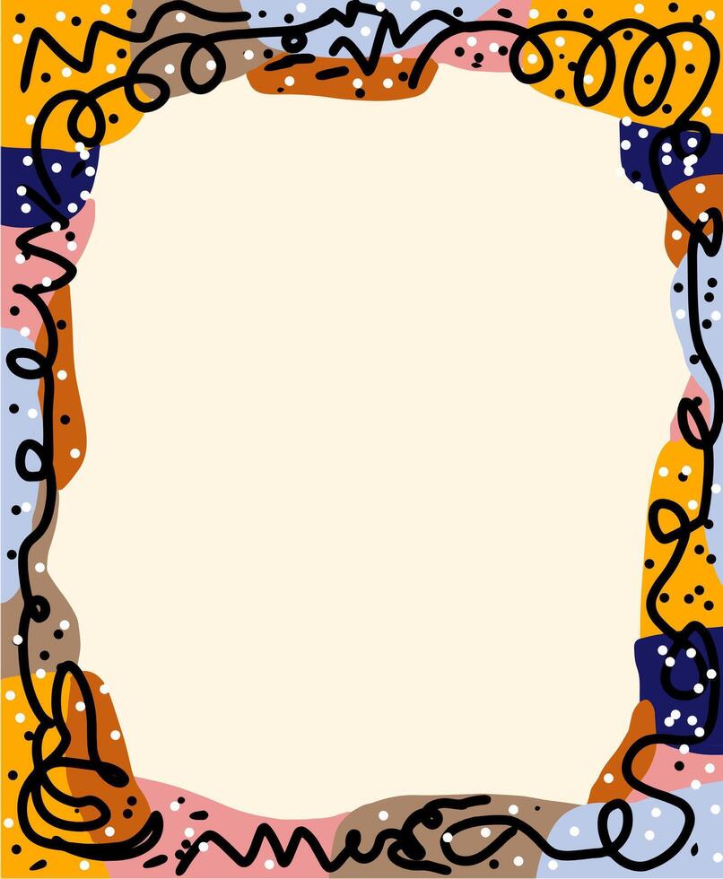 Abstract colorful frame for text or image vector