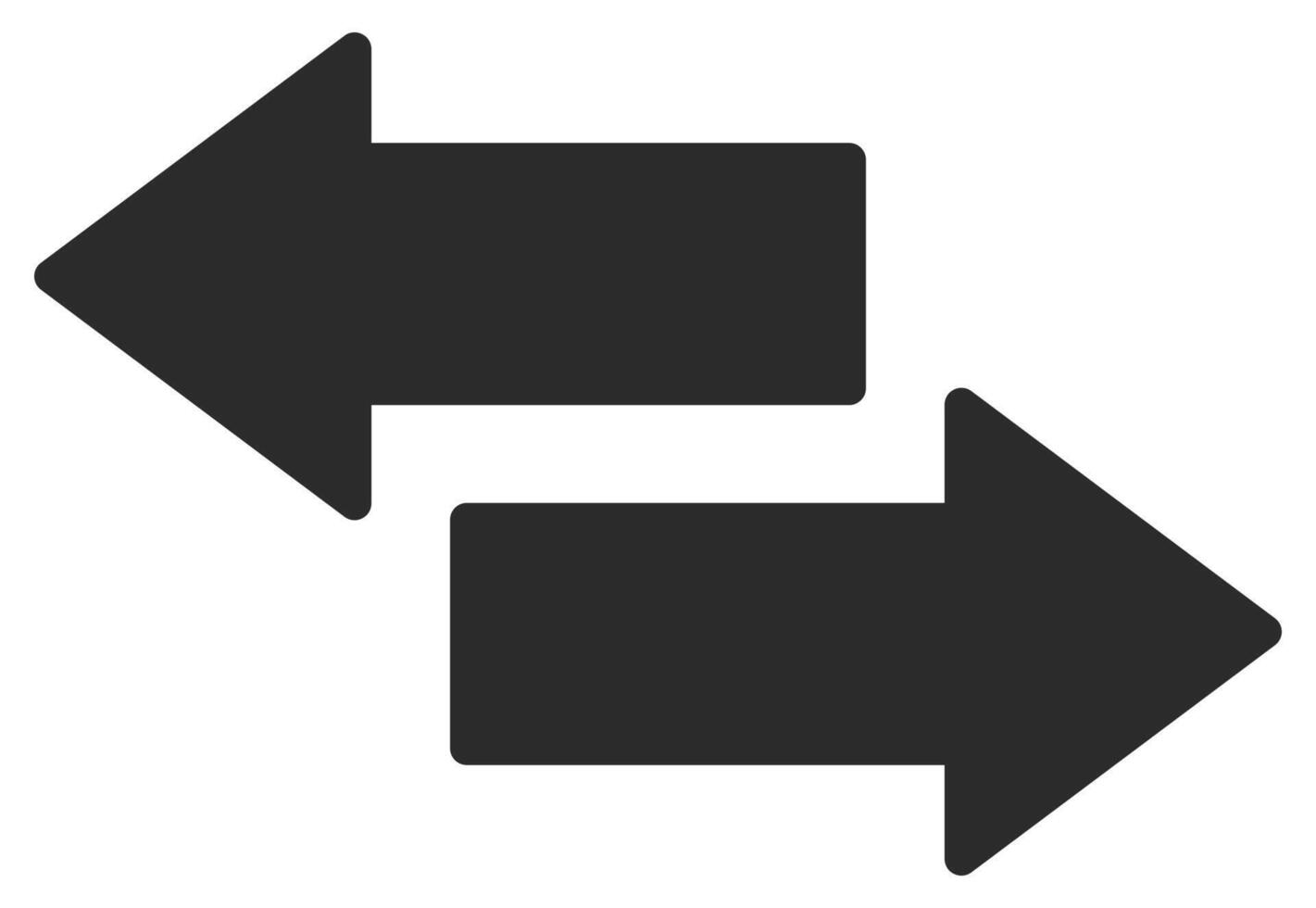 Exchange arrow icon isolated on white background. vector