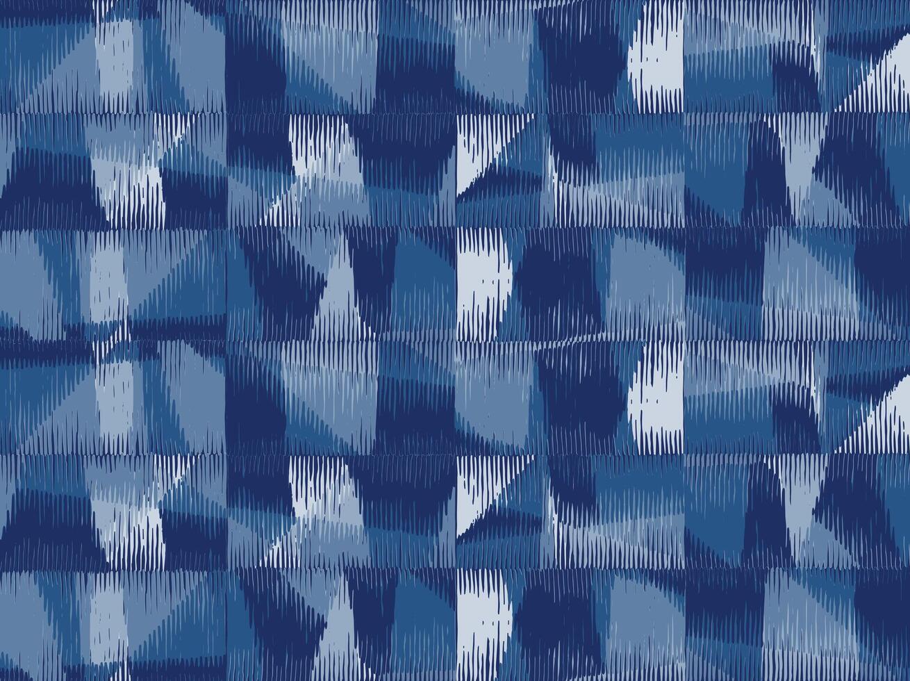 Hand drawn brush lines abstract geometric ikat pattern, Japanese, ethnic wood carving, engraving, weaving texture background, simple graphic for textile, carpet, vector