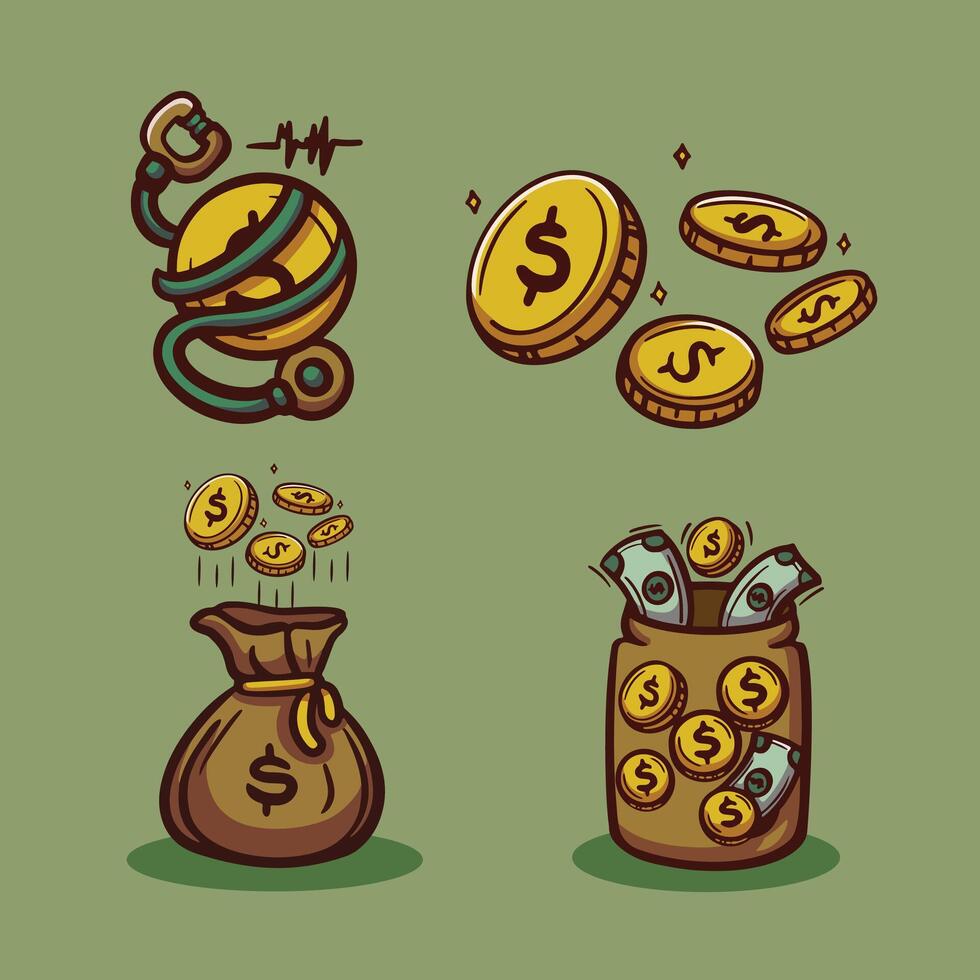 Illustration of Financial Saving Money Concepts vector