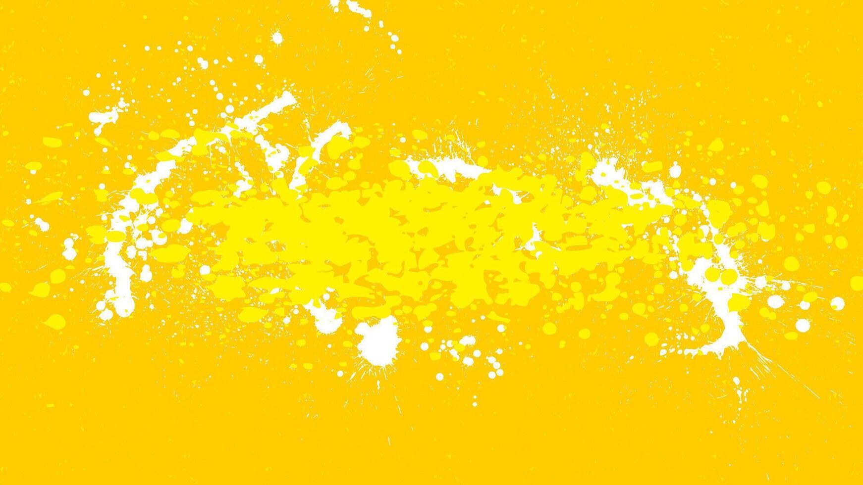 The yellow background is smeared with yellow and white drops all over it. vector
