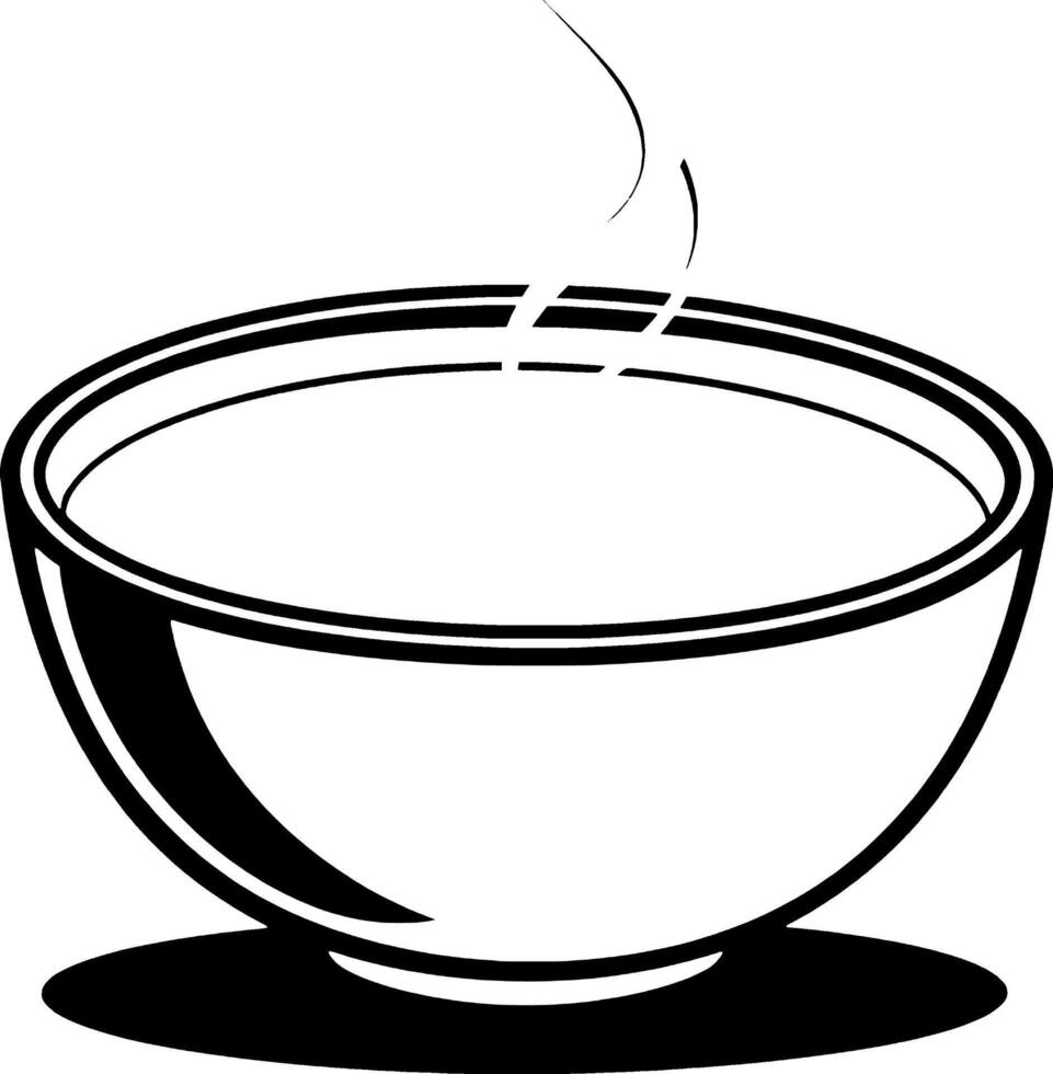 Steaming Bowl of Orange Soup Simple Illustration vector