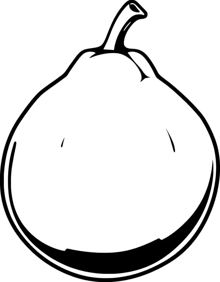 Stylized Illustration Of A Yellow Pear With A Simple Face vector