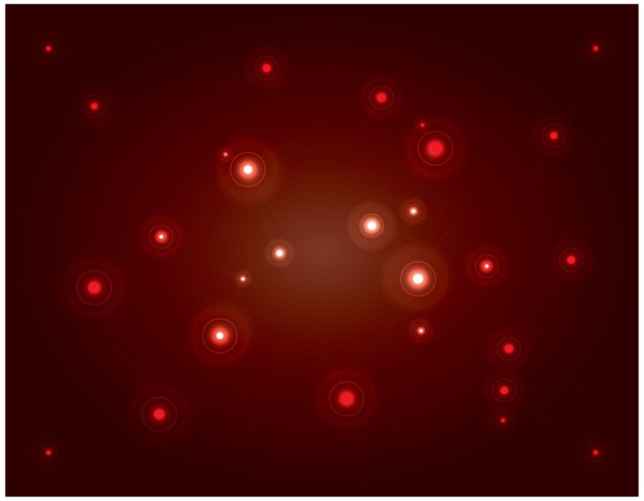 Abstract dark red background with glowing light orbs resembling stars or energy particles vector
