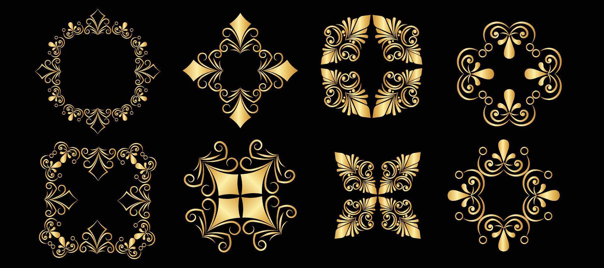 ornate square frames vector