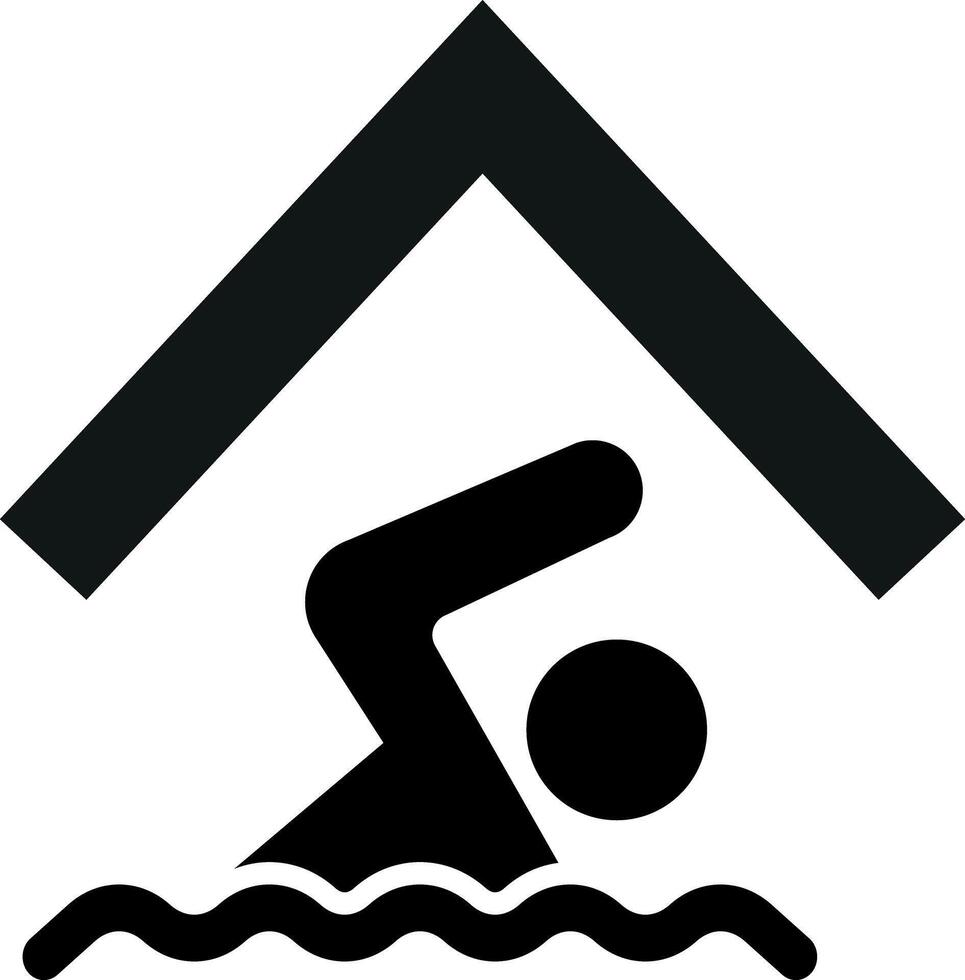 Indoor swimming pool icon isolated on white background . Swimming icon . illustration vector