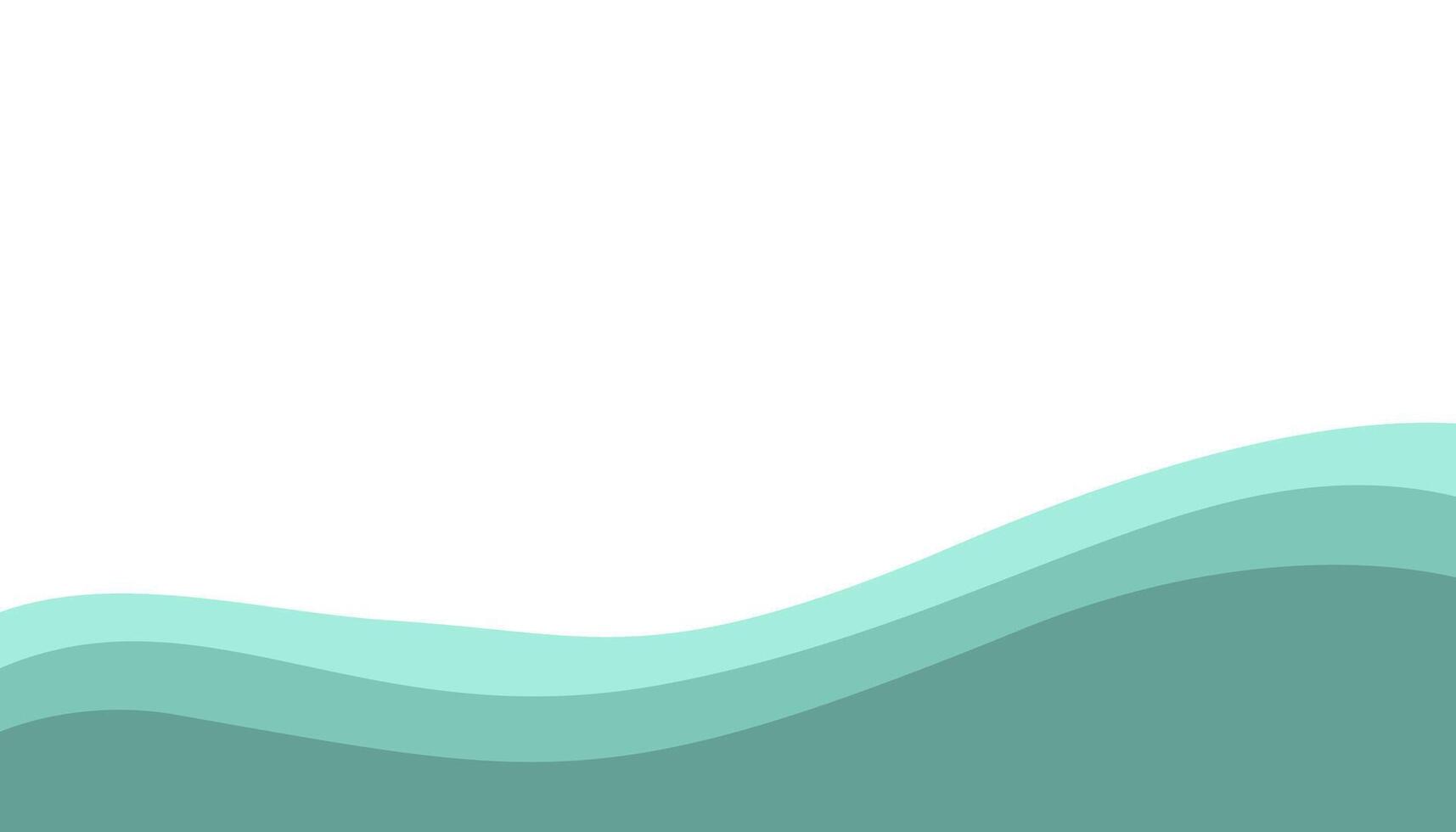 Soothing wavy background with turquoise hues. Modern and calm design elements. vector