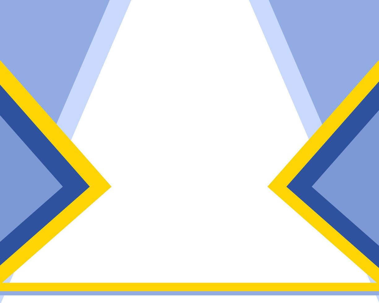 blue and yellow triangle with white background vector